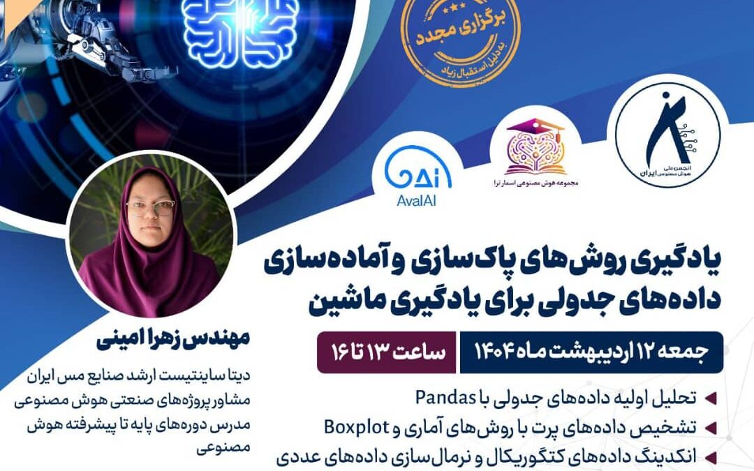 وبینار :  یادگیری روش‌های پاک‌سازی و آماده‌سازی داده‌های جدولی برای یادگیری ماشین